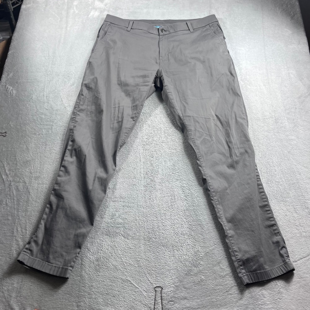 Birddogs Mens Khaki Pants Gray Built-in Liner‎ Stretch Chino 38x32